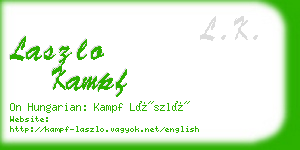 laszlo kampf business card